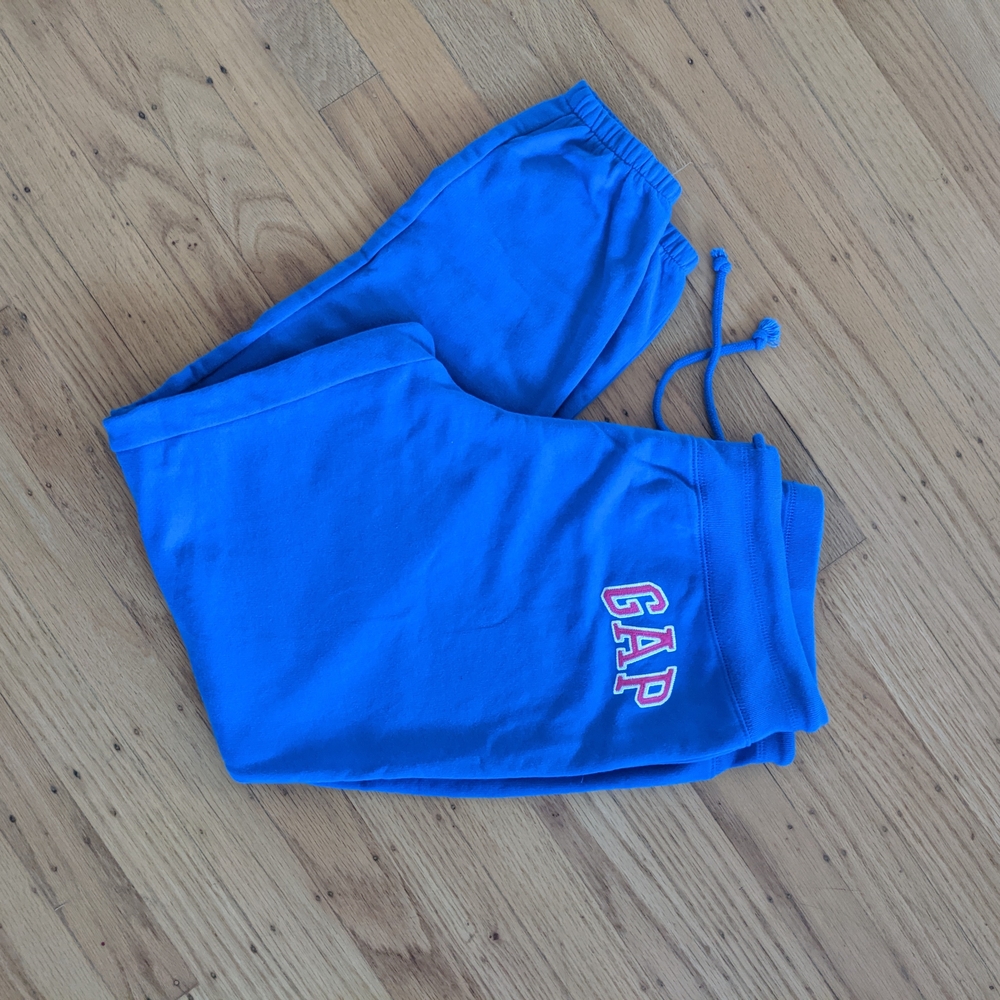 GAP Brand New Royal Blue Fleece Sweatpants Joggers Women's M